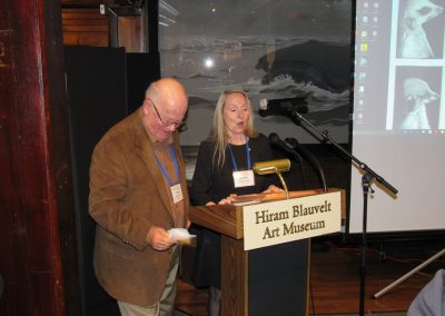 Doug Allen presents the The Bott-Borghi-Bransom Legacy Award to Leslie Delgyer